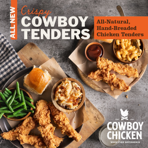 cowboychicken's tweet photo. Our most requested item has finally made its way onto our menu; chicken tenders! Available for the next couple months, come get these crispy delights while you can!
https://t.co/7HVUlVOYpe https://t.co/CewiEFHMro