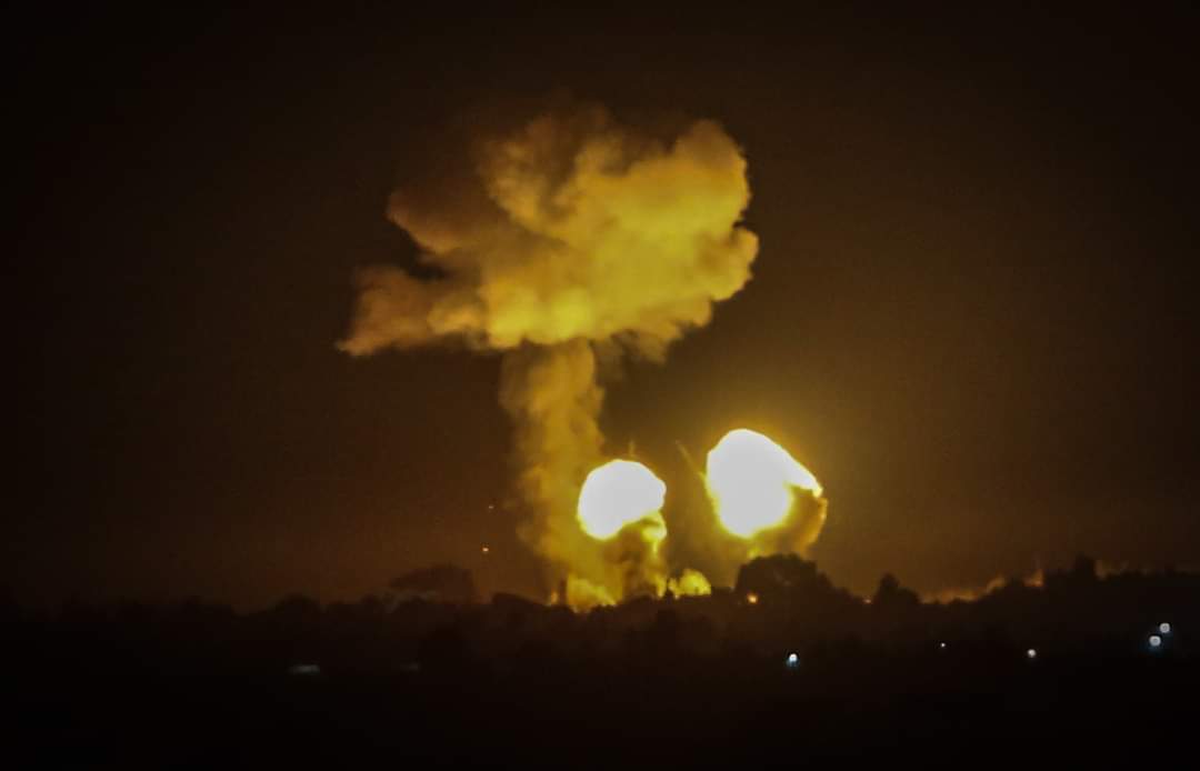 Several massive explosions heard all over #Gaza. Israeli warplanes flying over Gaza now.
#GazaUnderAttack 
#Lebanon 
#Repost