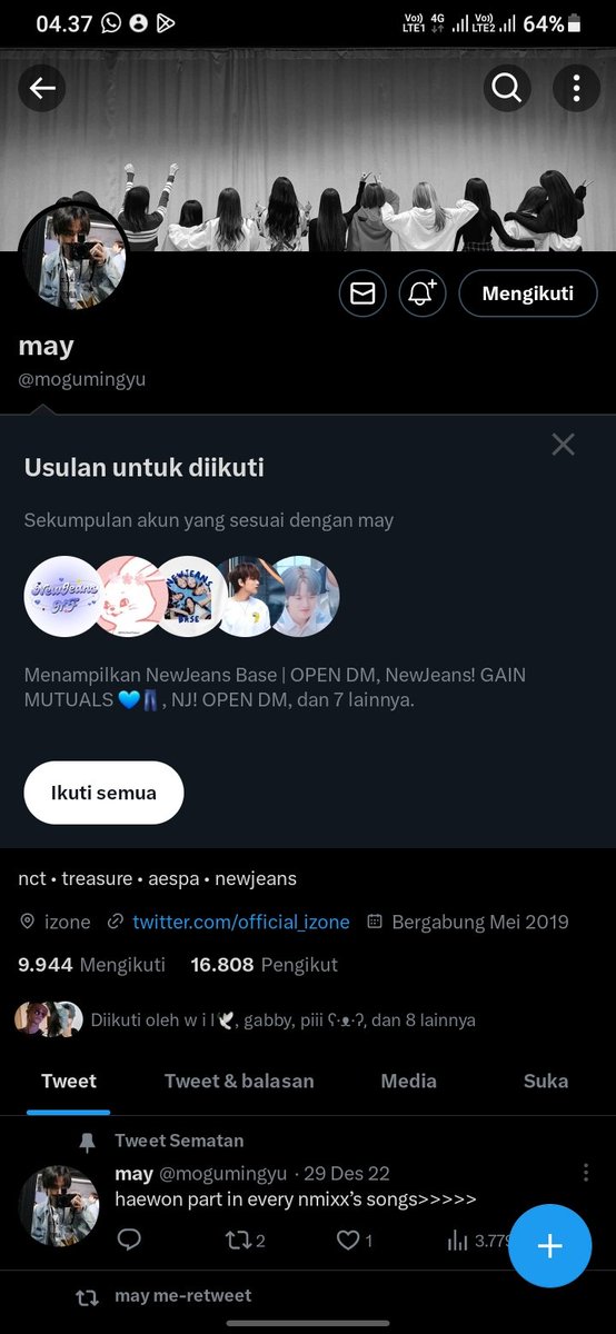 anaaaa852's tweet photo. @mogumingyu Hallo kak, done yaaa hihi https://t.co/apsxOWb9ov