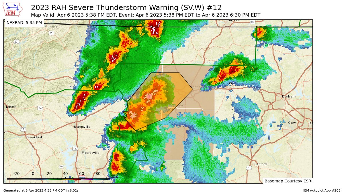 Severe Weather Alerts on Twitter "RAH issues Severe Thunderstorm