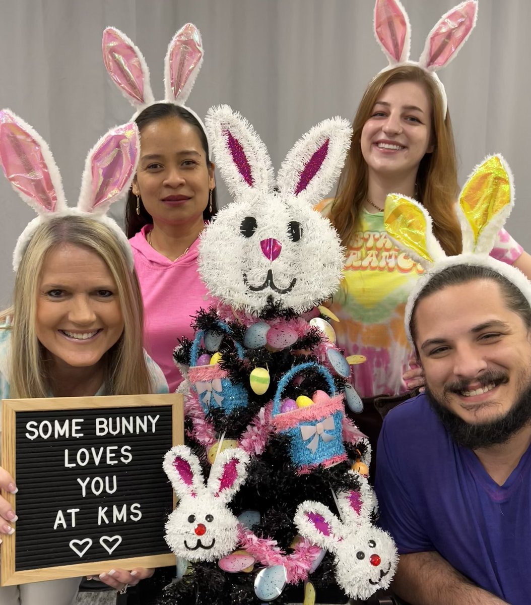 Listen Up, We’re ALL EARS!🐰 It’s a little EGGStra we know!😁 InClassSupport #QuadSquad wishing everyone @HumbleISD_KMS  & @HumbleISD a HOPPY EASTER Weekend!🐣🐰#KMSCougarPride #HappyEaster #SomeBunnyLovesYou @ClifPJ @MonalisaPace
