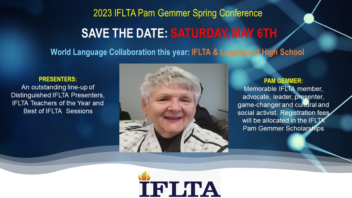SAVE THE DATE! DON'T MISS IT! SPREAD THE WORD TO THE WORLD! <a href="/AttiaYouseif/">Attia Youseif</a> <a href="/Guanlaoshihao/">Guan Chunmei</a>  <a href="/IFLTA/">IFLTA</a> <a href="/hamiltonlugar/">Hamilton Lugar School at Indiana University</a> @JonLangTech <a href="/VesnaVdimitri/">Vesna Dimitrieska</a> <a href="/INLangRoadmap/">Indiana Language Roadmap</a>  <a href="/AatfIndiana/">AATF Indiana</a> <a href="/EducateIN/">Indiana Department of Education (IDOE)</a> <a href="/INDSRSA/">INSmall&RuralSchools</a> <a href="/CltaIn/">CLTA-IN</a> <a href="/IU_CIBER/">IU CIBER</a> <a href="/KeepINLearning/">Keep Indiana Learning</a> <a href="/CeltIu/">CeLT IU</a> <a href="/IU_GlobalCenter/">Global Center at IU</a> <a href="/AATSPglobal/">AATSP</a> <a href="/iaramadan/">Iman Alramadan</a> #WeareIN