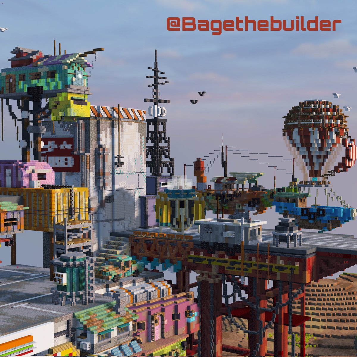 Junkpunk city #Minecraft #minecraftbuild #Minecraftbuilds #minecraft建築コミュ