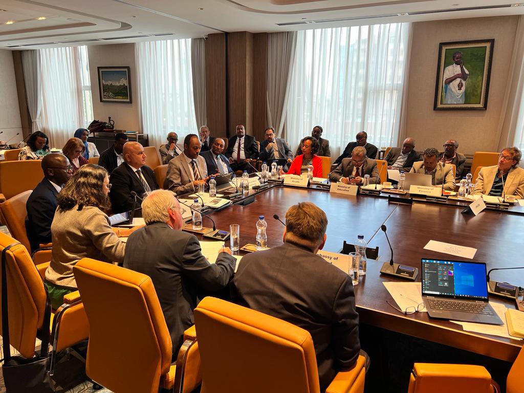 SarojJha001's tweet photo. It was a pleasure to join @WorldBank convened country #OneWASH platform attended by senior ministers from Water and Energy, Health, Education and Finance, n development partners- @AfDB_Group @koicapital_ @FCDOGovUK @DutchMFA @Ulkoministerio @PMEthiopia @MoF_Ethiopia @UNICEFwater https://t.co/PQm5jkZe5H