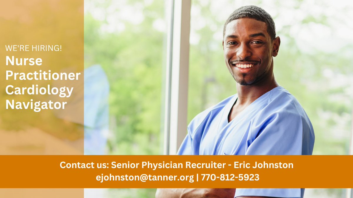 tannercareers's tweet image. Tanner Health System is hiring an experienced Cardiovascular Surgery Nurse Practitioner Navigator to join our rapidly expanding open-heart surgery team.

To learn more, visit: bit.ly/40FXRwc 

#ExperienceTanner #TannerCareers #TannerHealthSystem