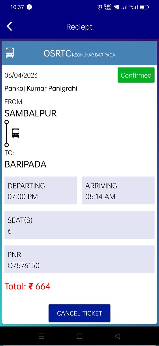 PINUBINI's tweet photo. #OSRTC What kind of service is this? AC are not working. Sheet pushback are not establish. Kindely solved it as soon as possible, And refund my money. #Transortdepertment. https://t.co/LQfufWsL9p