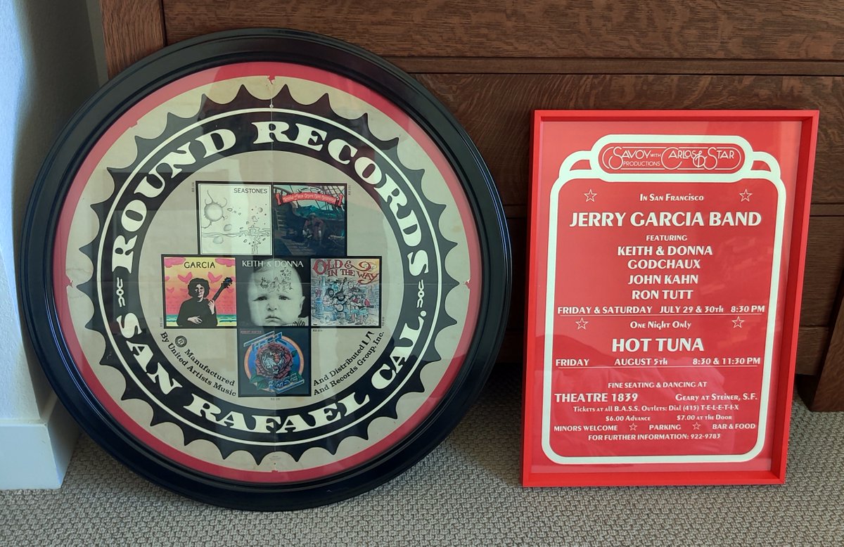 FateMusicJG's tweet photo. Back from the frame shop. #JGB #JerryGarcia #JerryGarciaBand #RoundRecords https://t.co/YP8lHwKuHD