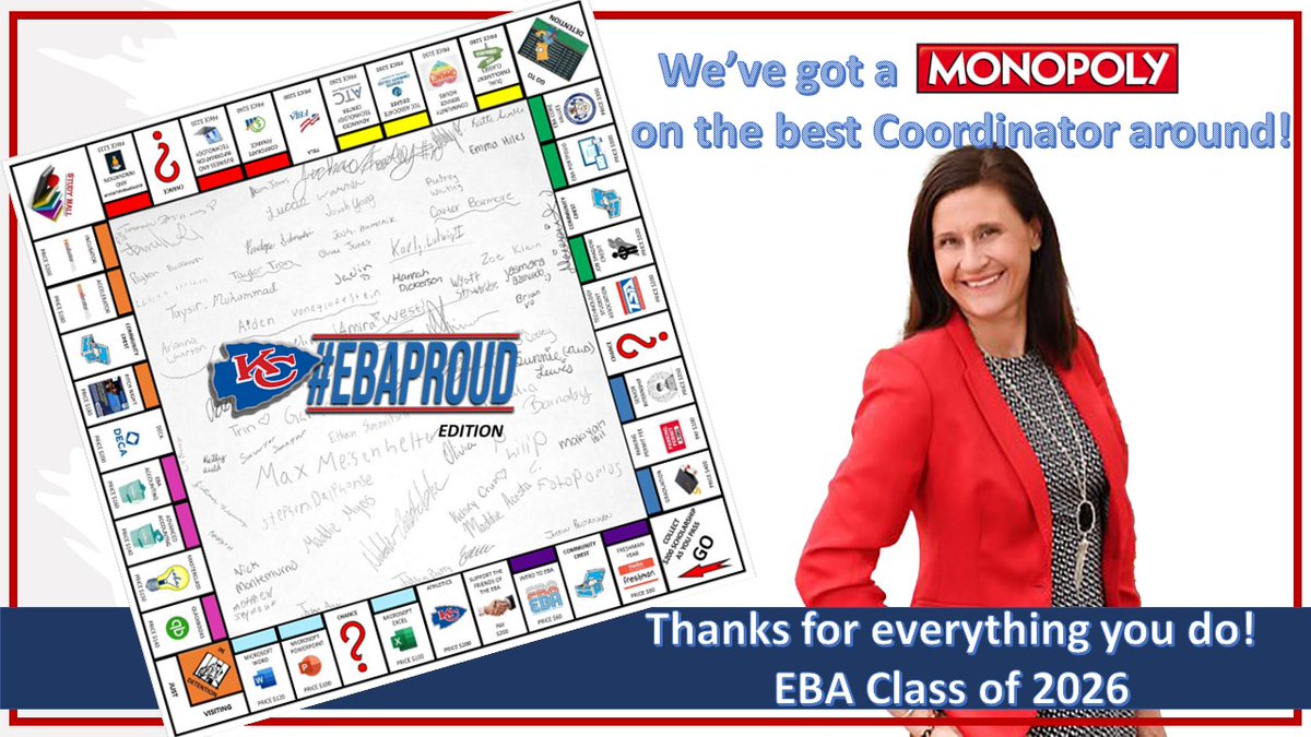 The EBA wouldn't be what it is today without an incredible leader!  The Class of 2026 is proud to follow your lead! Happy Assistant Principal's Week! #ebaproud