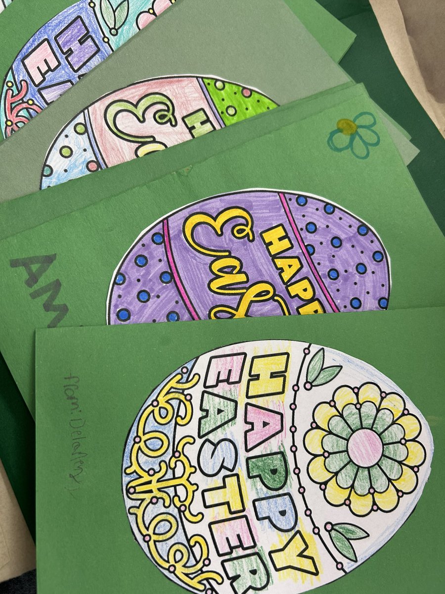 Ss were super excited to receive their Easter pen pal letters. Let the writing begin…<a href="/StJeromeOCSB/">St. Jerome School</a> <a href="/SomersSamara/">Samara Somers</a> <a href="/OttCatholicSB/">Ottawa Catholic School Board</a> <a href="/CorpusOCSB/">Corpus Christi School</a> <a href="/ParentsCorpus/">Corpus Parents</a> #BECORPUS #writingletters #eastercards