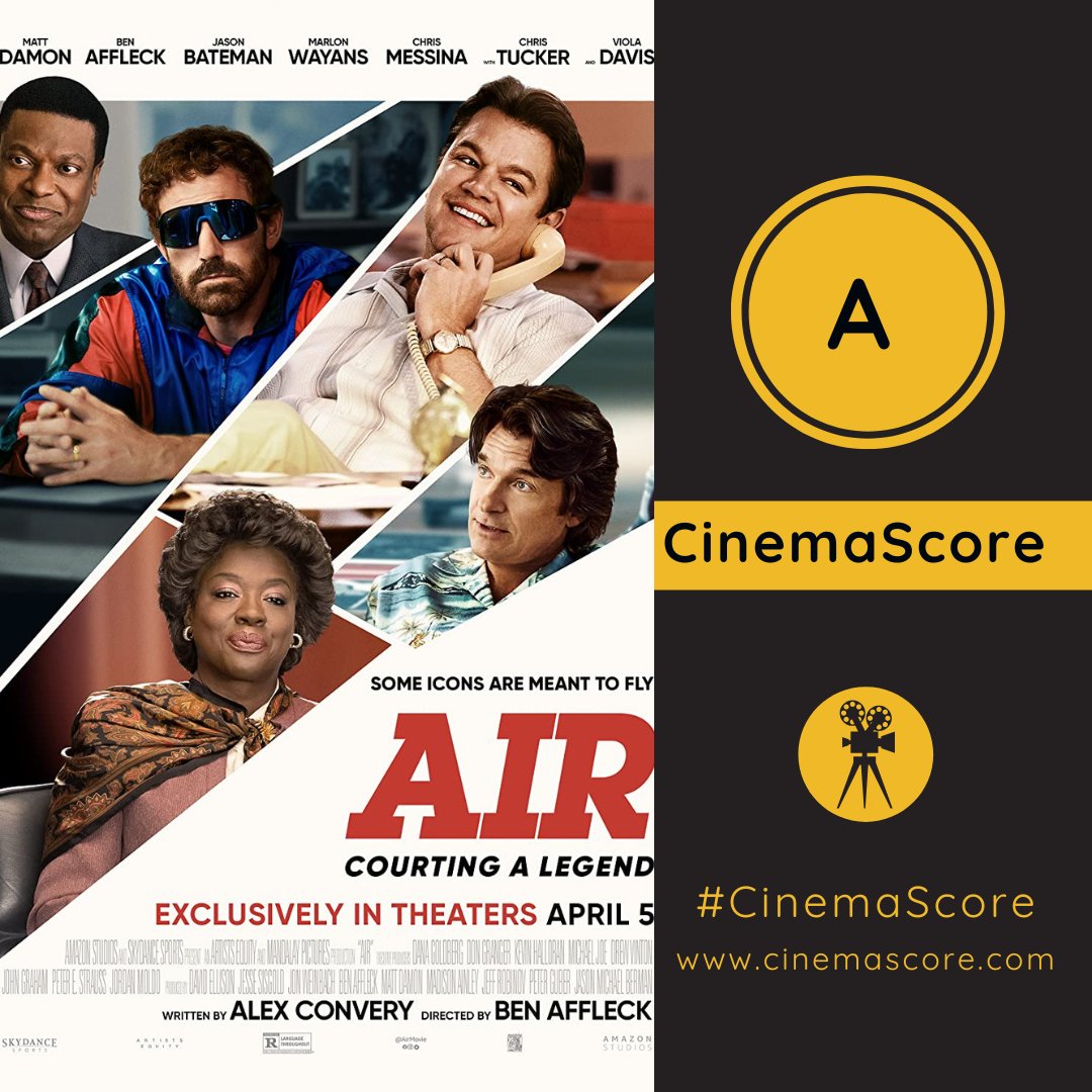 We polled @airmovie and viewers gave it an A! Congratulations to @ViolaDavis, @christuckerreal, @MarlonWayans, #MattDamon, @BenAffleck, #JasonBateman and the entire cast and crew! #CinemaScore #AIRMovie