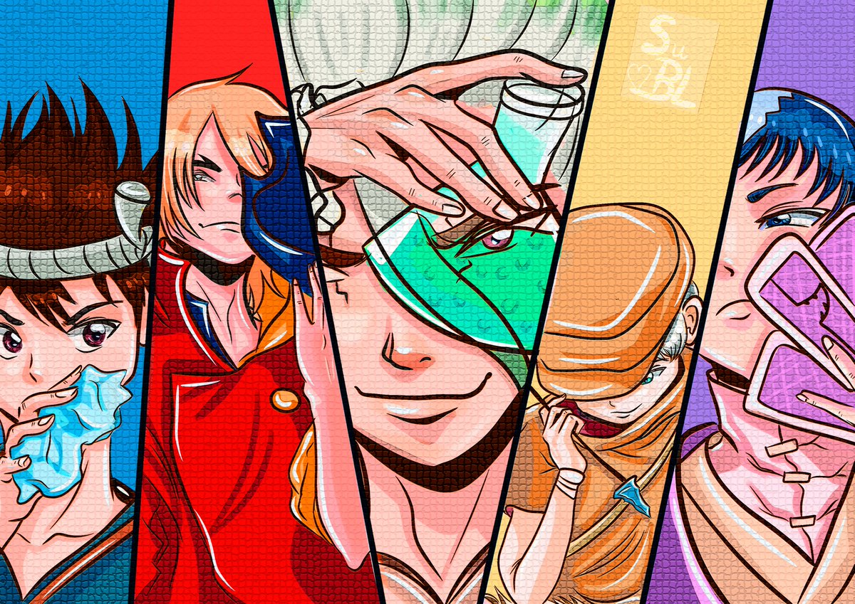 SuBL_1817's tweet photo. Continuando con las colaboraciones y celebrando especialmente que... ES HOY!!
Dejo a los 5 preciosos generales.
#drstone #drstone3 #fanart #fivegenerals #drstonenewworld #collab
Pueden checar el demás arte aquí:https://t.co/yGqJDlMFhZ https://t.co/fTAKJjbELp