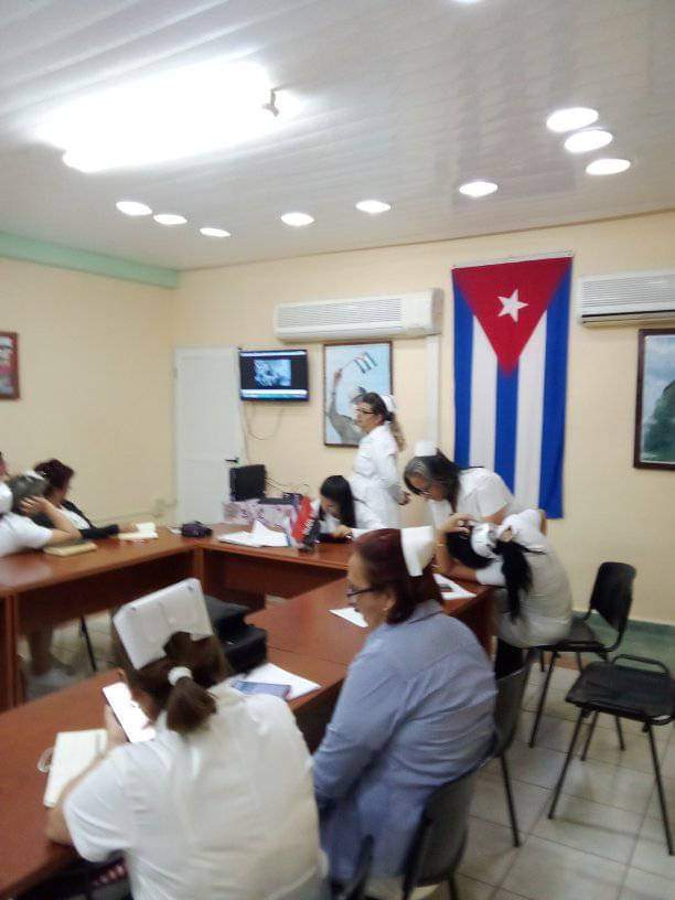 ArelysLic's tweet photo. La Enfermería del Primer Nivel de Atención en Ciego de Ávila más unida,  fortalecida y comprometida con el desarrollo de nuestra profesión. Continúan las replicas del taller en nuestros municipios. 
#SomosContinuidad #ALaPatriaManosYCorazón
#CubaViveYTrabaja 
#CubaPorLaVida https://t.co/fzz6AY5C7l