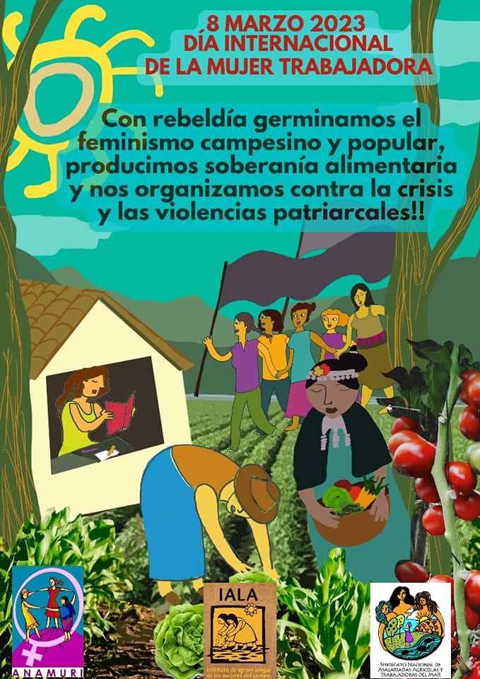 via_campesinaSP's tweet photo. Chile: @Anamuri3 saluda a las mujeres trabajadoras y productoras #8M23 https://t.co/ydE5KyASfc @CLOC_LVC @via_campesina @viacampesinaFR @CapireMov @WorldMarchWomen @ALAIinfo https://t.co/ZuSyH412hS