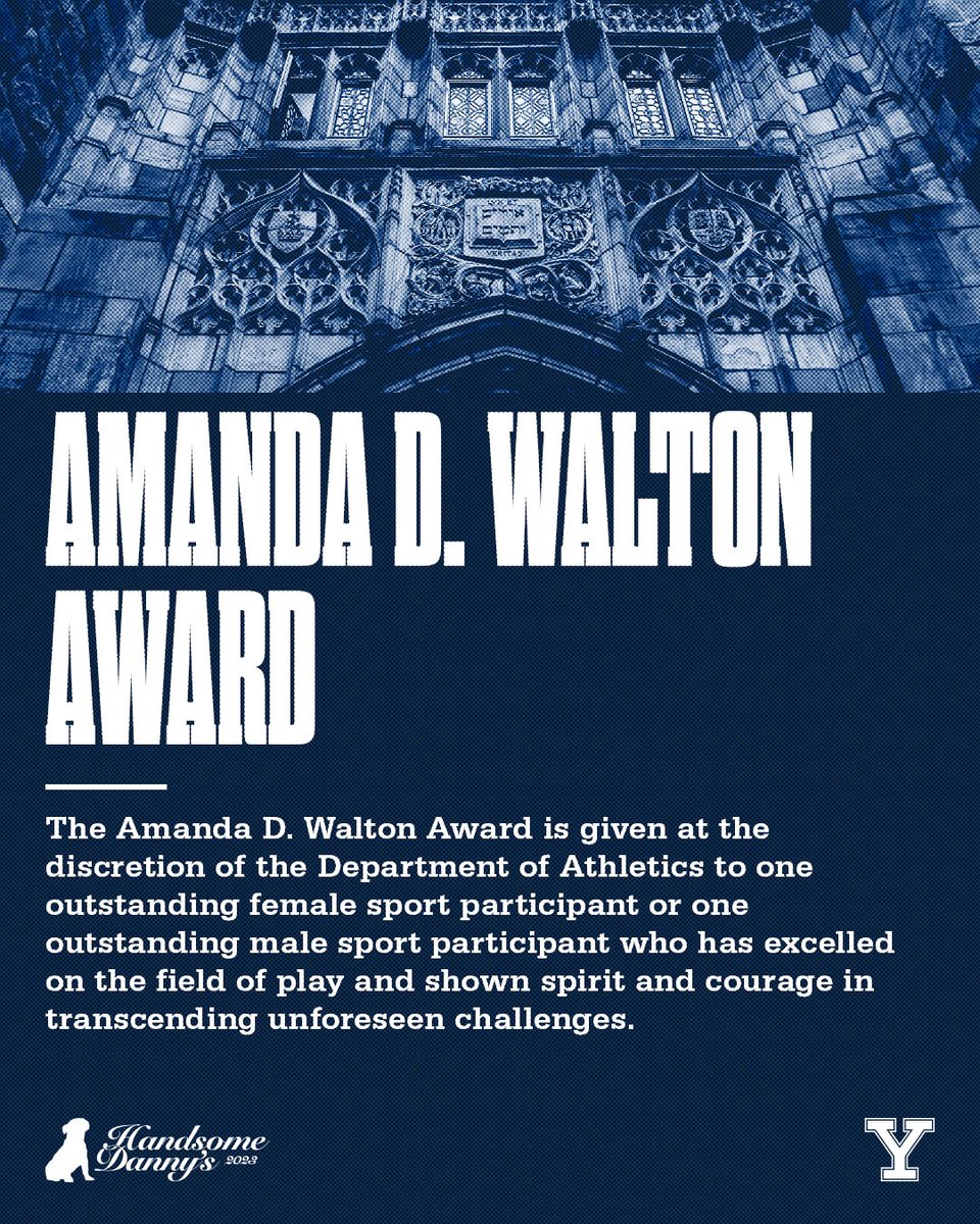 YaleAthletics's tweet photo. Your 2022-23 Amanda D. Walton Award recipient!
๐ฐ | https://t.co/z8aCXYqF8W https://t.co/8vKbRKRNXy