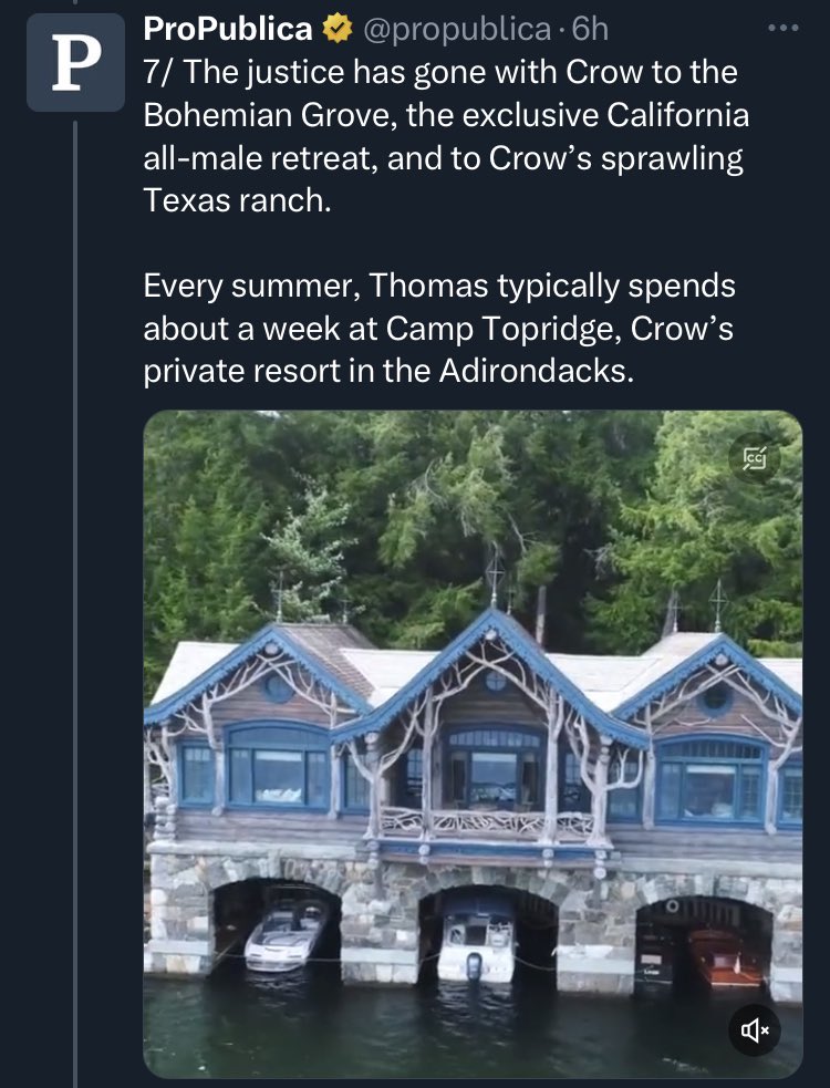 PokerPolitics's tweet photo. Justice Thomas hanging out at Bohemian Grove is something QAnon is going to pretend never happened. https://t.co/jWx0LaKeGQ