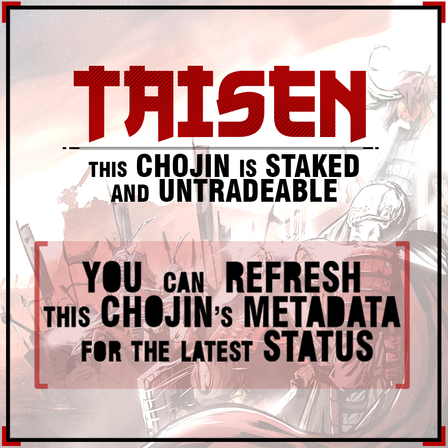 Mint is live on: taisenworld.com/mint
Mint Price: 0.007 ETH

Staking board will launch soon for the holders🔥