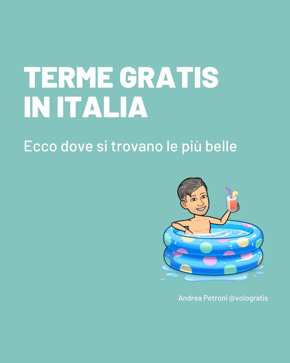 vologratis's tweet photo. Terme gratis in #Italia 
➡️ https://t.co/X5WqNT4cHn https://t.co/ZQsK21KUkA