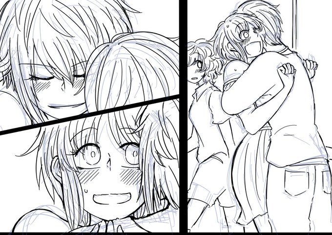 姉妹の微笑ましい抱擁。
この後滅茶苦茶(60p分)セッ〇スする。 