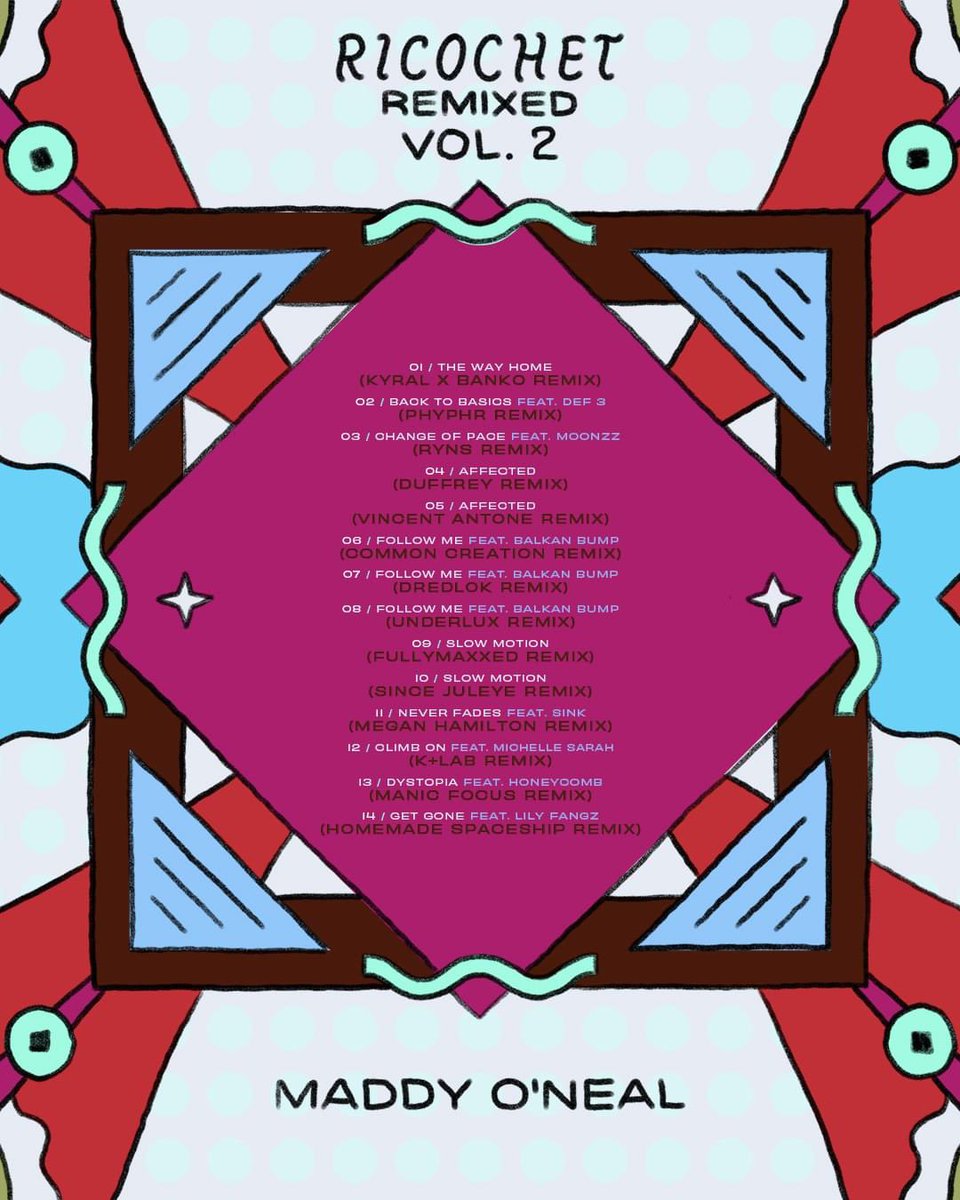 Maddy_ONeal's tweet image. Vol. 2 of Ricochet Remixed is LIVE! I hand picked this roster of artists to put their touches on the record because their productions inspire me. The results have reinvented the tunes with all of their personalities intertwined !

Listen here - 
fanlink.to/RicochetVol2