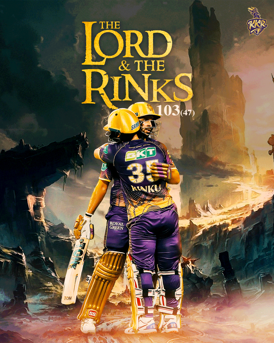 KKRiders's tweet photo. 𝗡𝗼𝘄 𝗽𝗹𝗮𝘆𝗶𝗻𝗴 in TVs and Smartphones near you! 📽️

#KKRvRCB | #AmiKKR | #TATAIPL 2023 https://t.co/SJEa1UZXjc