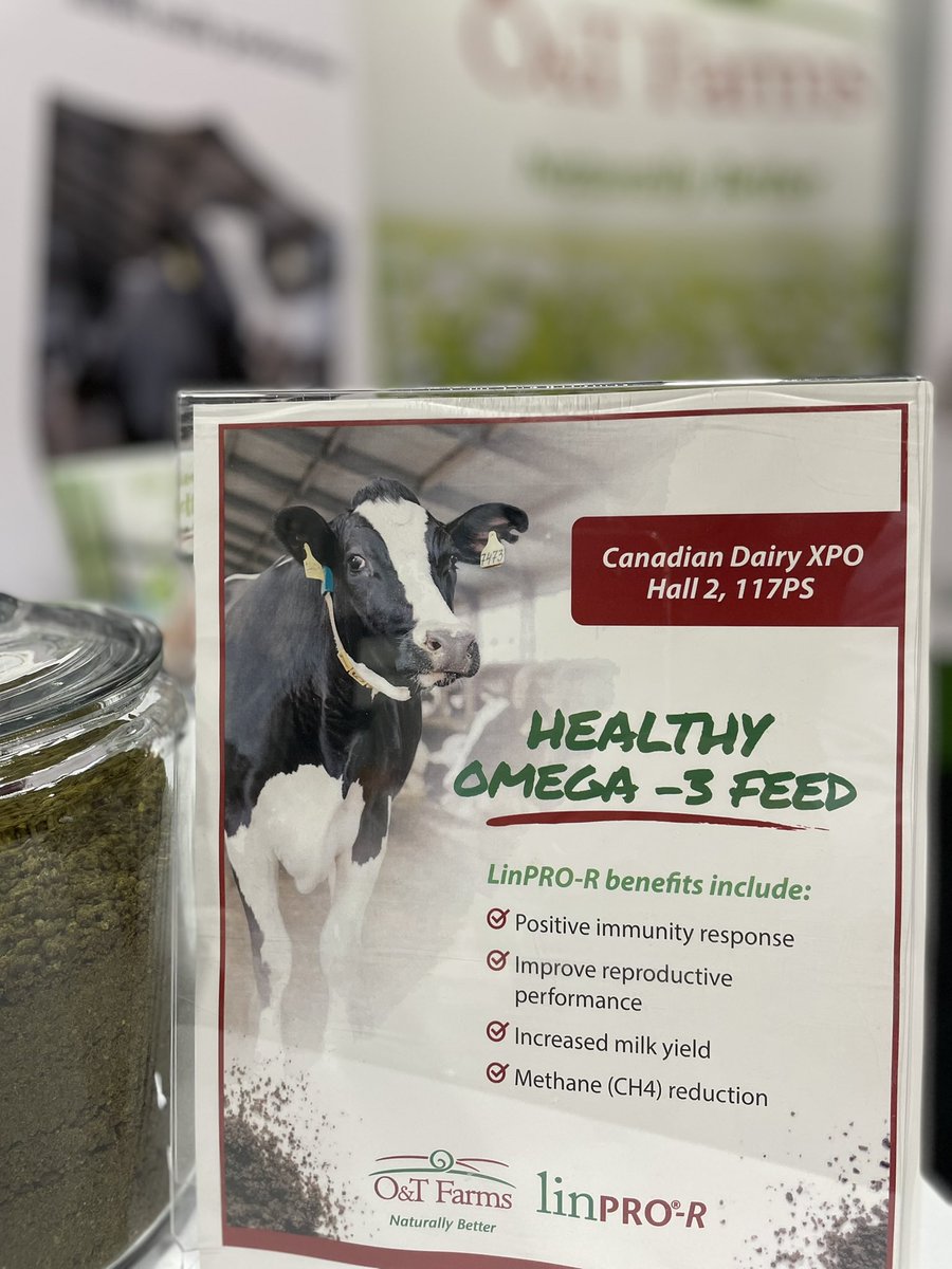 OandTFarms's tweet photo. Day 2 at the 2023 Canadian Dairy Expo!
Our team has enjoyed being back at @DairyXPO in Stratford #Ontario . #Omega3 #linpro
#CDX #canadiandairy 🇨🇦 #canadiandairyxpo https://t.co/uilBaXURd5