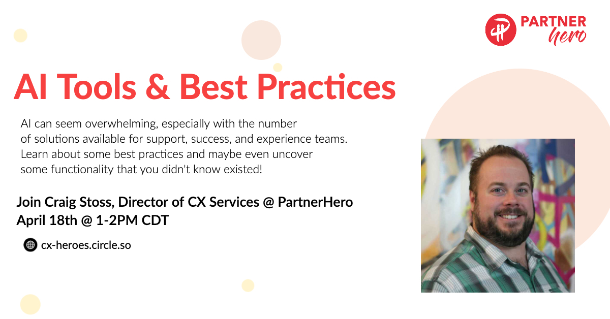 I am speaking about the AI tech landscape for #Customersupport, #Customersuccess and #CustomerExperience Teams on April 18th at 2pm EDT.

We'll discuss tools and features that exist today to help create your #artificialintelligence strategy!

RSVP Here: cx-heroes.circle.so/c/cxl-peer-gro…