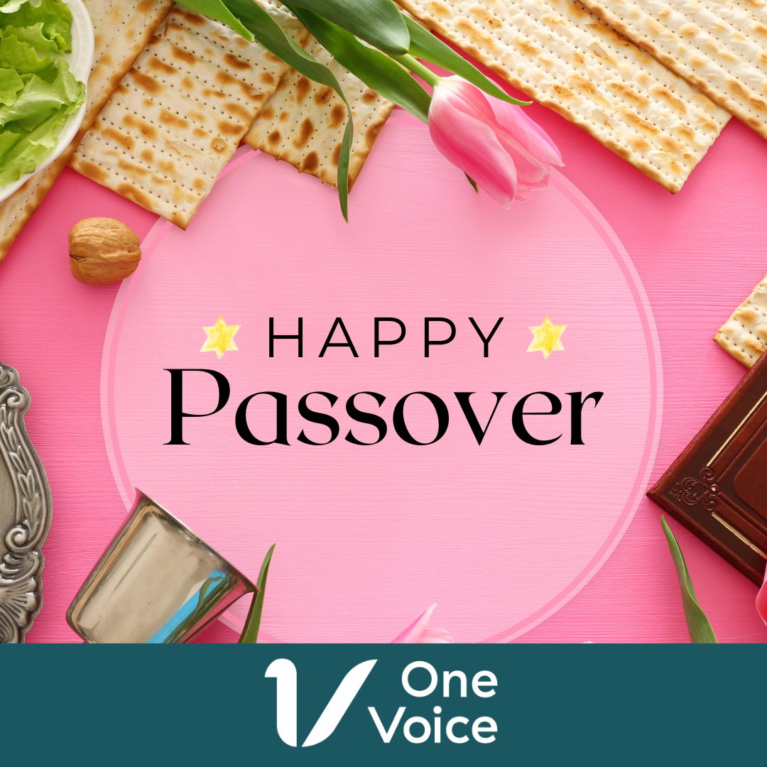 OneVoice's tweet image. Happy Passover to everyone celebrating!