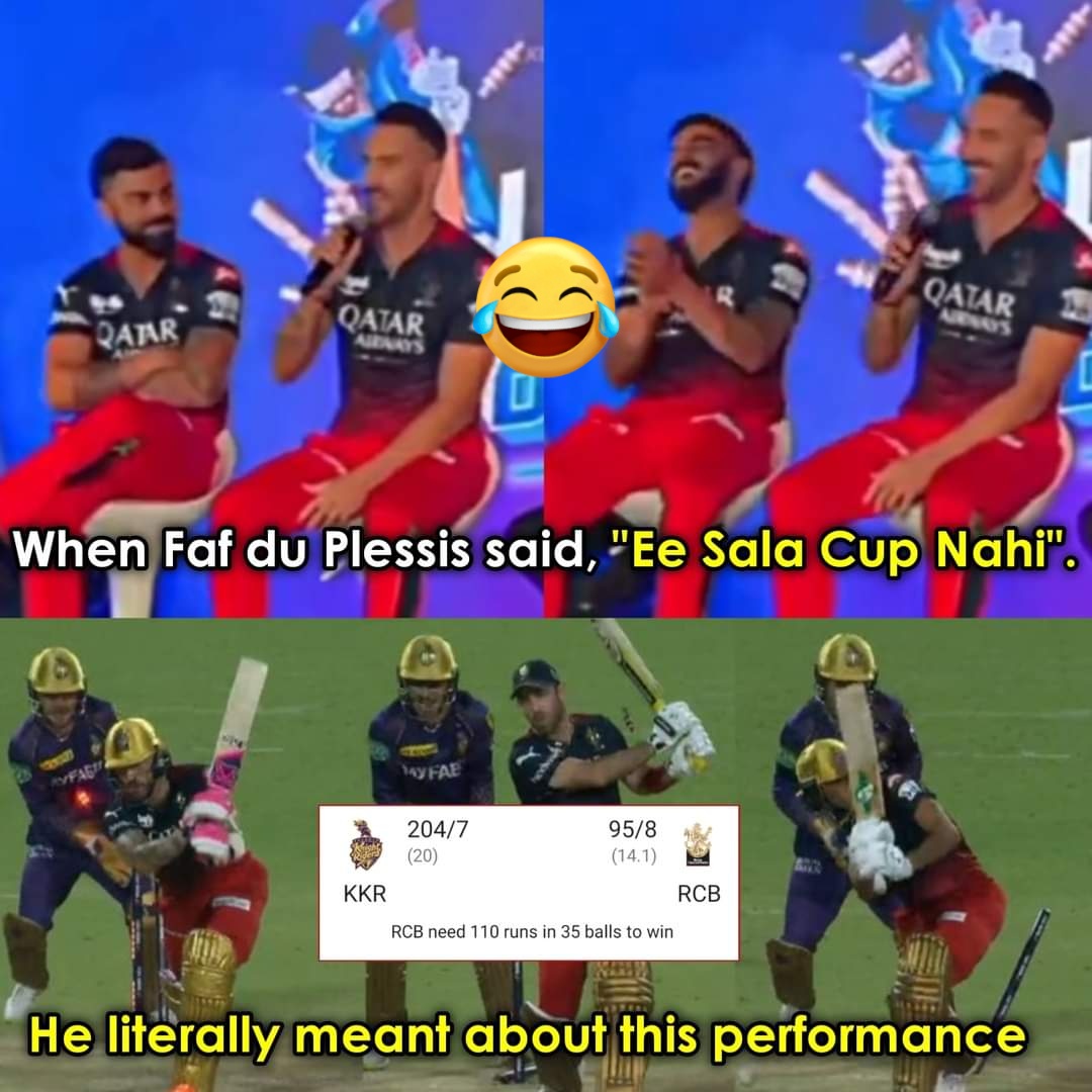 paragbarca10's tweet photo. Lol vintage RCB 
#KKRvsRCB #IPL23

 lord shardul maxwell virat kohli https://t.co/jOi6fNDQlV