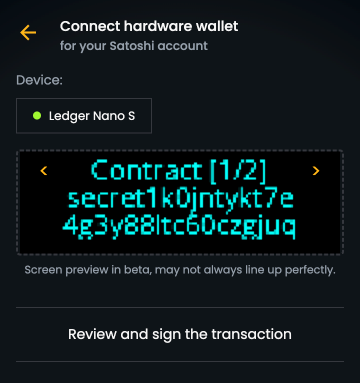 StarShellWallet's tweet photo. 𝍍 StarShell now supports hardware wallets @Ledger  Nano S/+/X via USB on Chrome/Brave desktop and @KeystoneWallet via QR on all platforms. iOS will get Nano X via BLE, and Android will get all the above.

Included in this release is a screen preview for Ledger when signing ✅ https://t.co/3kTH8TkFUT