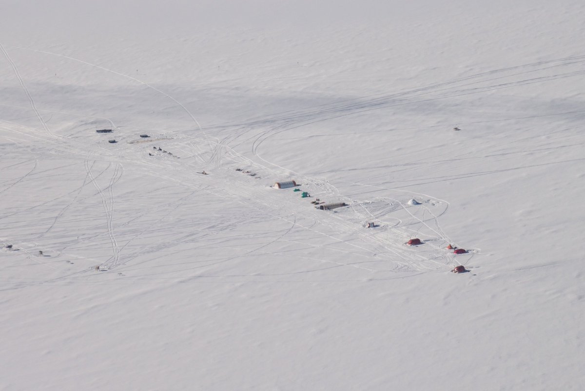 Hughes_Matt's tweet photo. It doesn't look like much but this is one of the most important places in Antarctica for us. 

This is Sky Blu, sitting down at the base of the peninsula, it's your last stop before going ‘deep field’. We've got fuel here, an ice runway, and supplies to keep you going for months. https://t.co/QTC4G6lbOI
