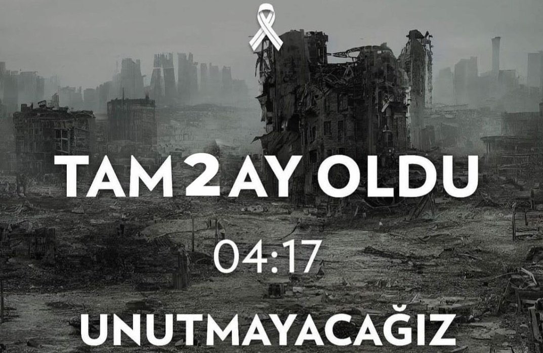 Bugün tam 2 ay oldu! Bizler hayatlarımıza devam ederken deprem bölgesinde yaşayan insanlarımız tam bir belirsizliğin ve acının içinde kalmaya devam ediyorlar. Hiçbir şey geçmiş ve bitmiş değil; herkes sıcak bir yuvaya kavuşana dek…