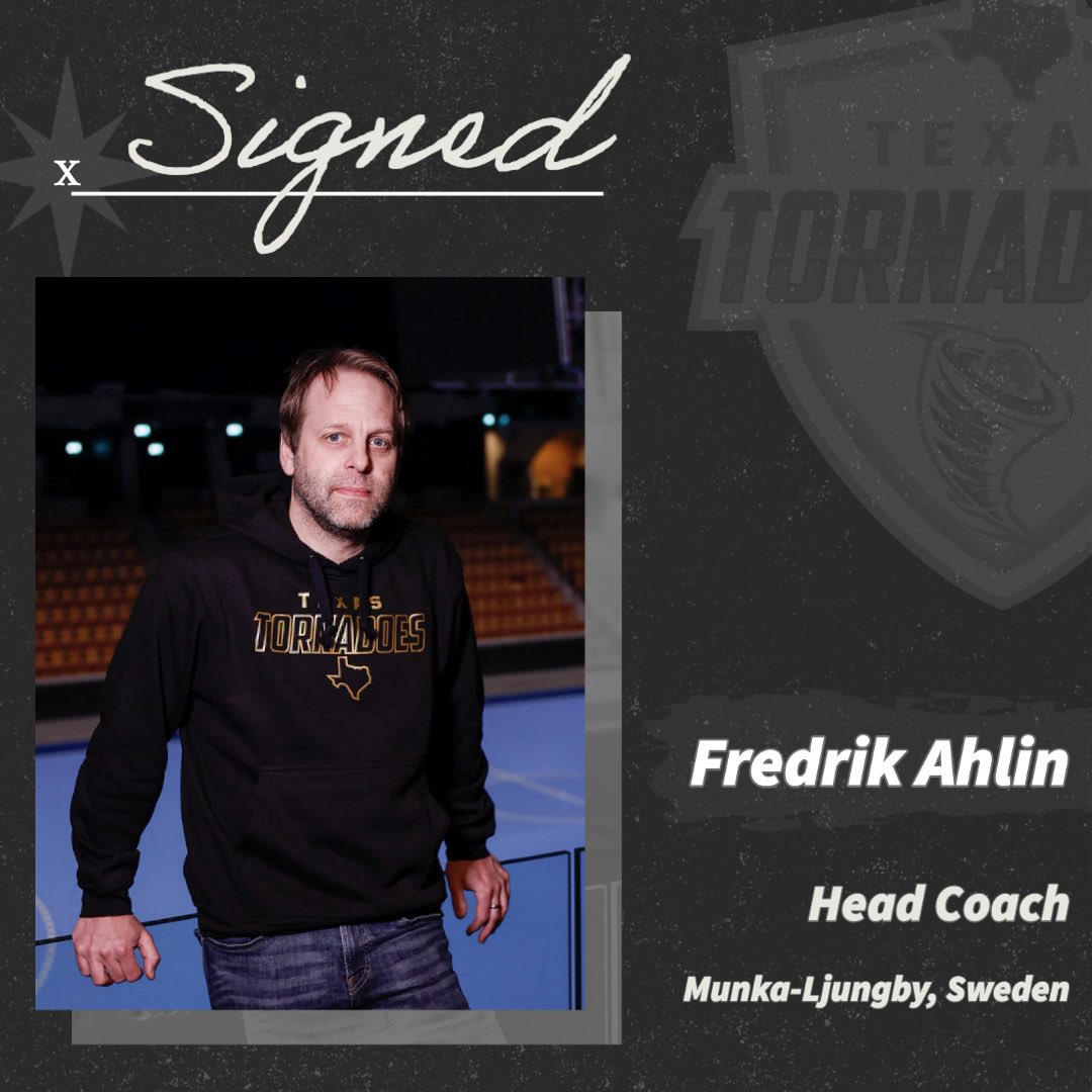 nafltornadoes's tweet photo. Introducing our head coach, Fredrik Ahlin! https://t.co/mc9WhT2kUp