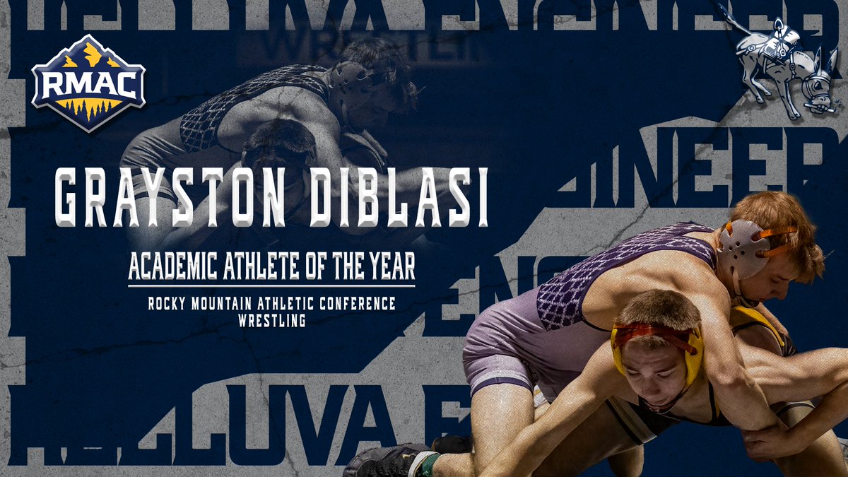 Colorado School of Mines' Grayston DiBlasi is the 2022-23 RMAC Wrestling Academic Athlete of the Year! DiBlasi holds a 3⃣.9⃣8⃣ GPA as a mechanical engineering major and led the Orediggers to an 1⃣1⃣-2⃣ overall record this season!

#HelluvaEngineer | #EverythingElevated