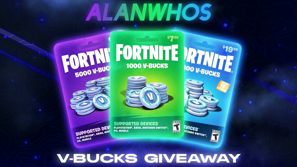 AlanWhos's tweet photo. 1000 Vbucks code | 8 Hours ⏰ 

• Retweet
• Follow @Tobi_is_a_bean  &amp; me w/🔔

Good luck everyone! #Fortnite #Giveaway #AttackOnTitan https://t.co/b9f5ykZMpj