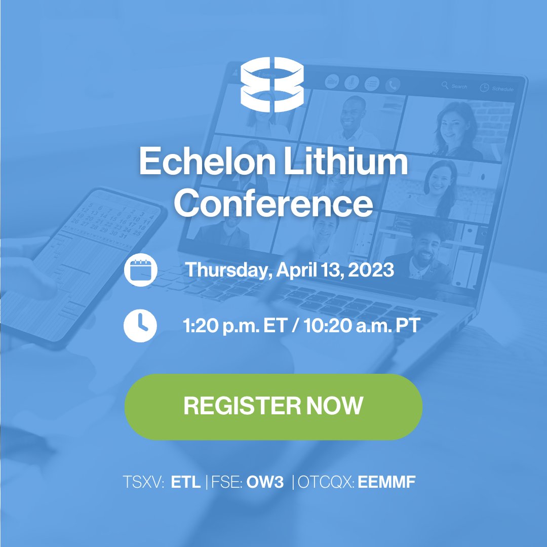 e3lithium's tweet photo. #E3Events – E3 will be presenting at the Echelon #Lithium Conference!
Register in advance of this webinar ⬇️
https://t.co/9jtdlLtfO6 https://t.co/A8DEDJpYTi