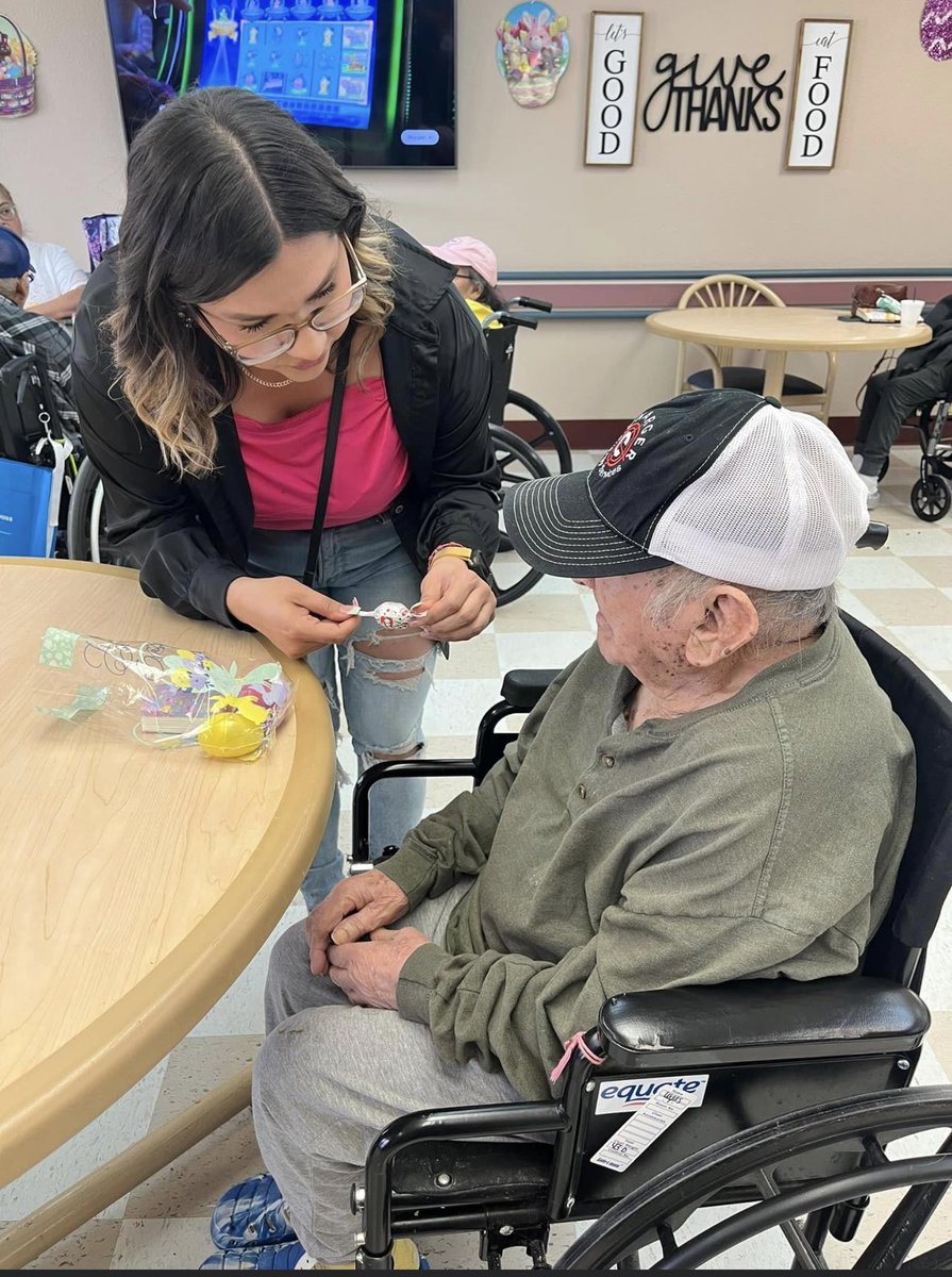 Yesterday brought so much happiness to my heart I went to a nursing home with Easter baggies for all the residents , they got so excited and happy!! Many of them told me I made their day , little do they know that they made my day if you know me you know that old people have my🤍