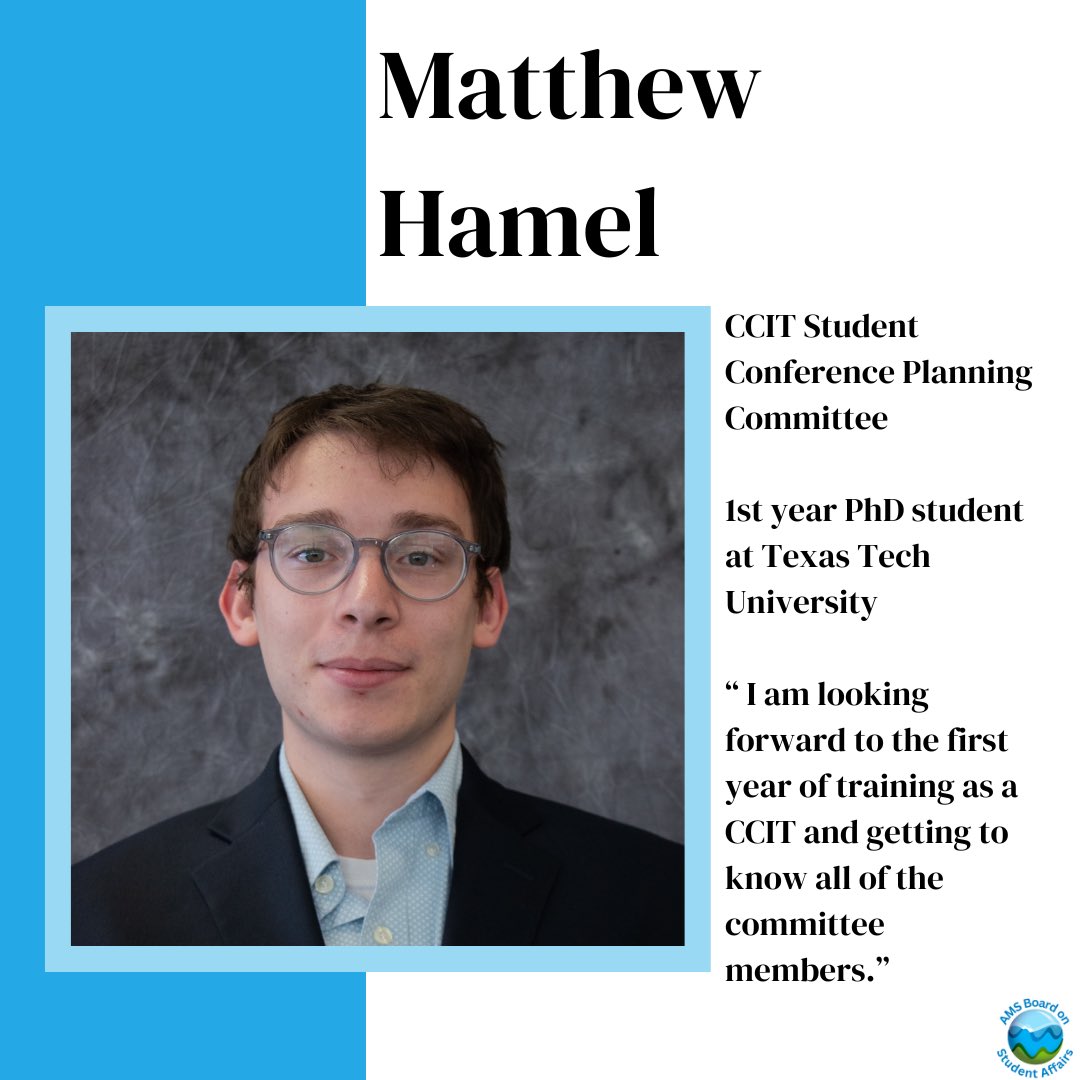 Happy Thursday! For the next 4 days, we are going to introduce our co-chairs in training (CCITs)! CCITs shadow our co-chairs to learn what they do and, eventually, they will become co-chairs themselves! Let’s introduce our Student conference Planning Committee CCITs! #AMSBoSA