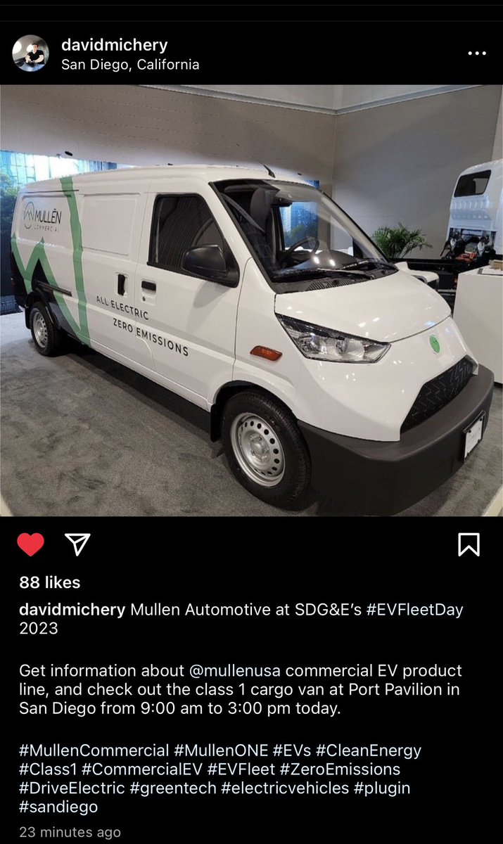$MULN #MullenOne At The #SDGE #EVFleetDay 2023 🥳🏆#ZeroEmissions #CleanEnergy @DavidMichery @Mullen_USA