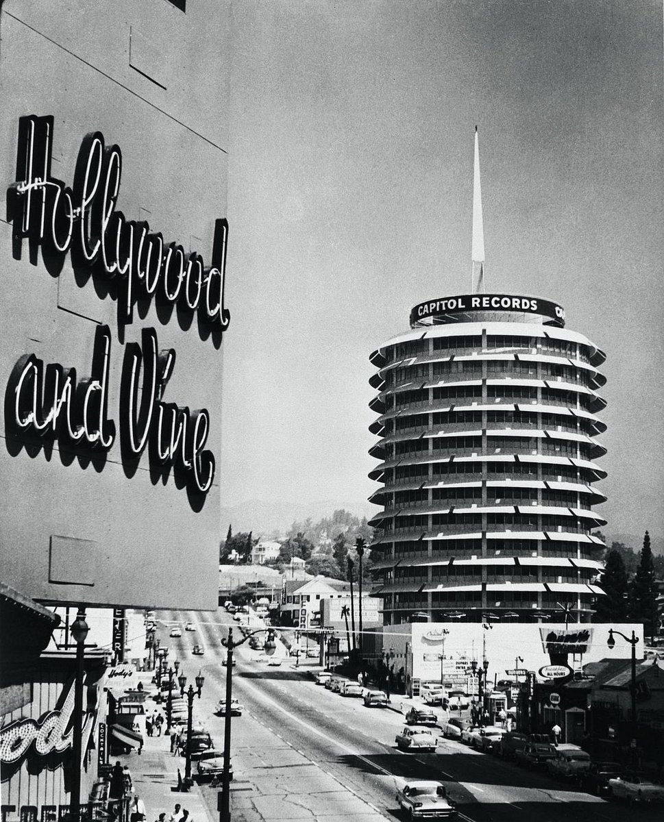 capitolmusic's tweet photo. On this day in 1956, The Capitol Tower opened its doors ⭐️ Over the last 67 years, our 13-story tower has produced some of the most treasured music in history. What are your favorite musical works to come from this landmark in entertainment? https://t.co/Tnq7SZ5kVU