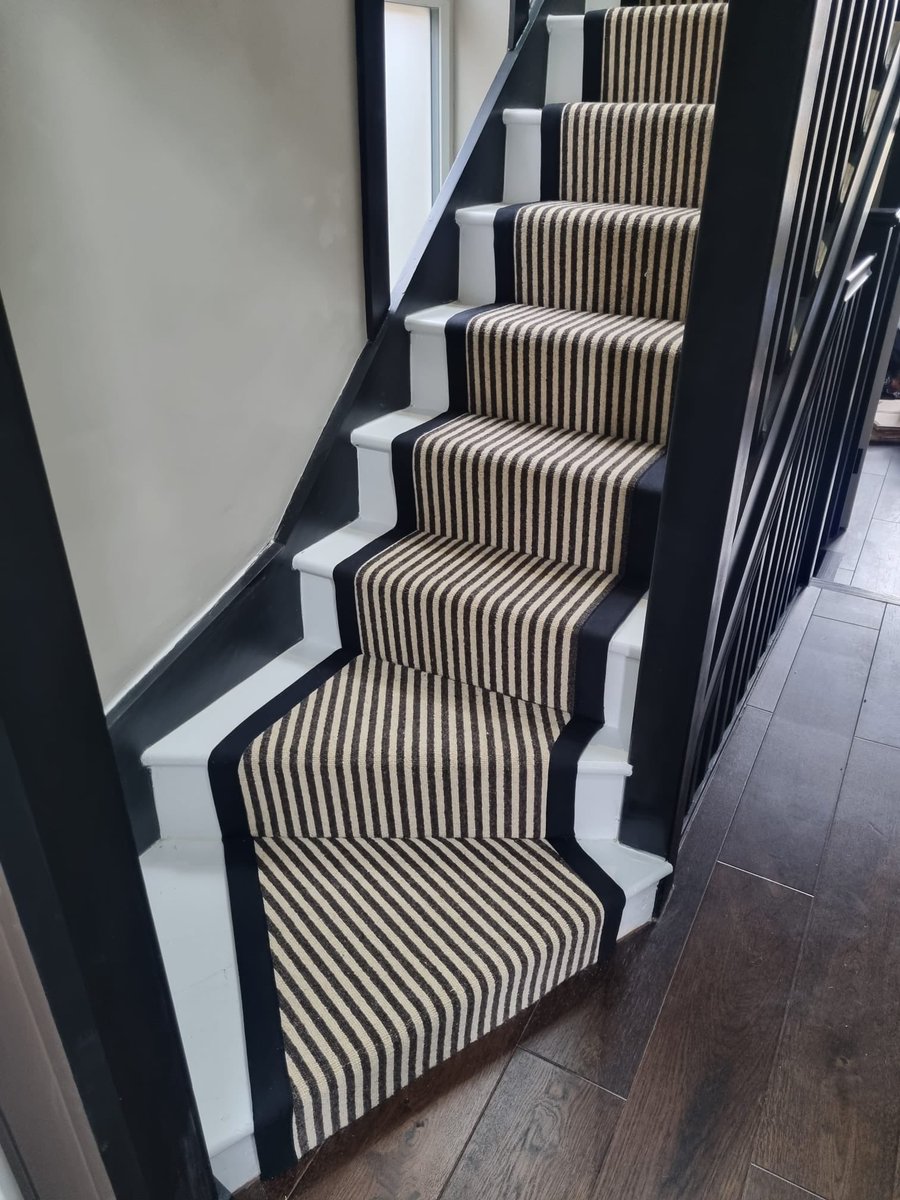 Kingsmead Book Of Stripes Manuscript Keats complimented with a Black Cotton Binding on the main stairs and Black Whipped Edges on the Basement Stairs <a href="/Tudor_BNI/">BNI Tudor Chapter</a> <a href="/TeddingtonC/">Teddington Together</a> <a href="/TLTeddington/">TL Teddington 💙</a>