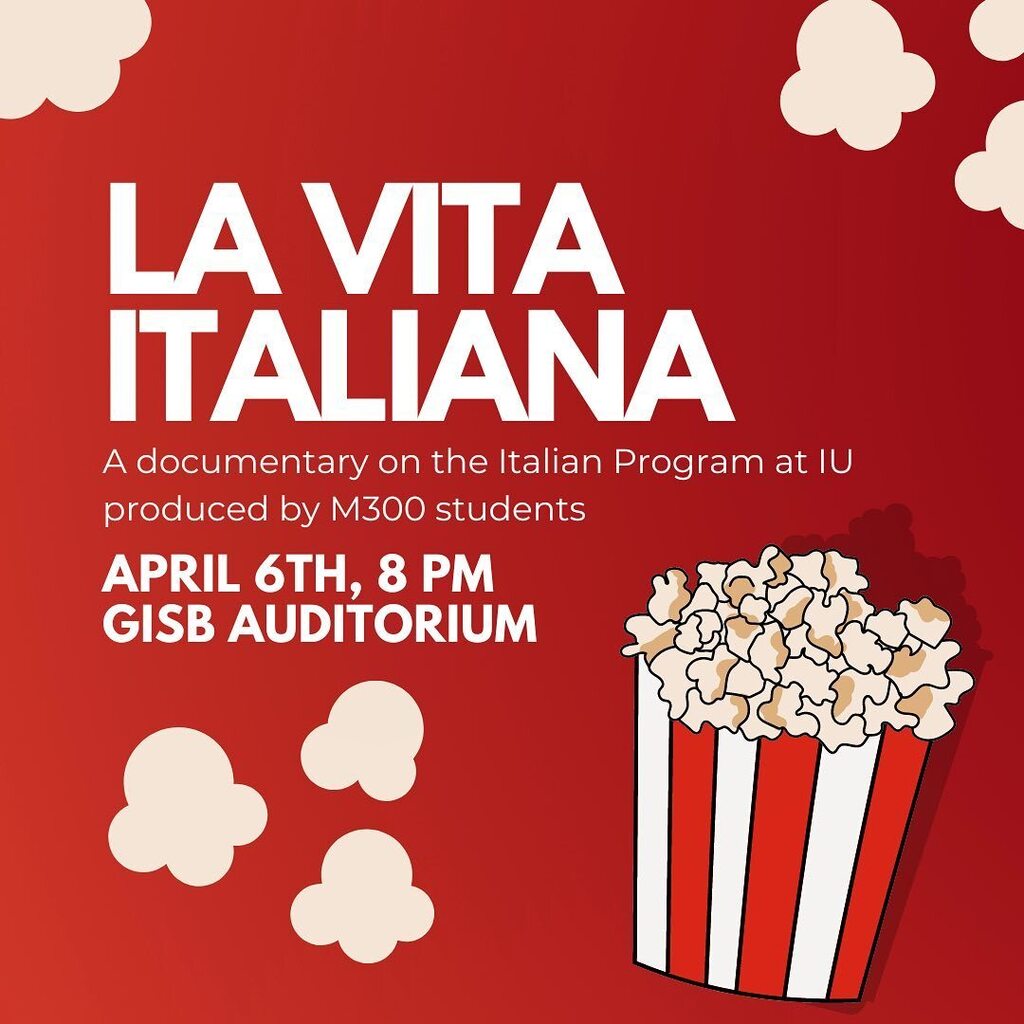 🎥 Join us tonight after the First Thursday Festival for the screening of “La vita italiana”! Vi aspettiamo! ✨

#iubloomington #indianauniversity #cinema instagr.am/p/Cqs-yRhutFV/