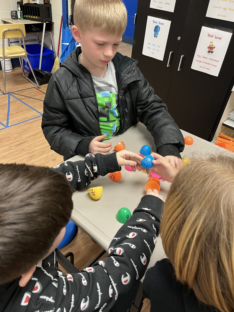 BelkoferMrs's tweet photo. Take a ‘peep’ at our 4th grade math stations! Mixed numbers &amp; improper fraction egg match, protractor war, peep fractions and peep decimal order with Mrs. Weinert🐣 https://t.co/VxfGlShoKo