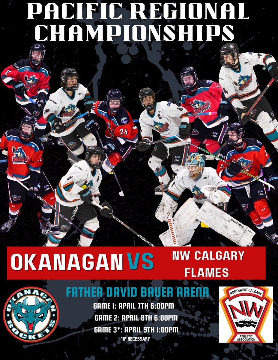 WE’RE ALBERTA BOUND 

Your Rockets are headed to Calgary to take on the <a href="/FlamesU18AAA/">NWCAA U18 AAA Flames</a> in the Pacific Regional Championships! 

If you can’t make the trip our games will be broadcasted on Hockey TV 

#CLF 
<a href="/BCEHL/">BC Elite Hockey League</a> 
<a href="/CEHL_u18/">CEHL_u18</a> 
<a href="/CastanetNews/">Castanet</a>