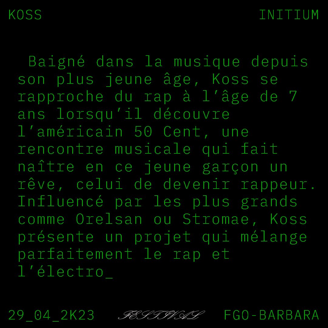 initiumfestival's tweet photo. On est ultra fier de vous présenter le premier artiste, et pas des moindres, qui se produira le 29 avril prochain au FGO Barbara pour lancer l’incroyable nuit d’Initium Festival ✨

https://t.co/NQ27U0pbyM https://t.co/gymFWQrIpU