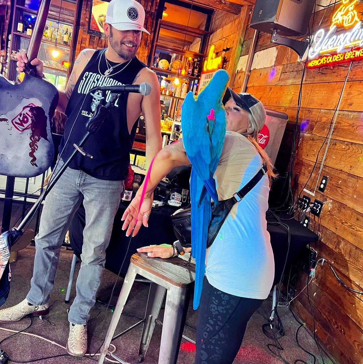 “Hold on, Sorry guys, I just saw a parrot on a leash…” 
-<a href="/30MilesEast_/">Michael Summers</a> mid-song. 😆