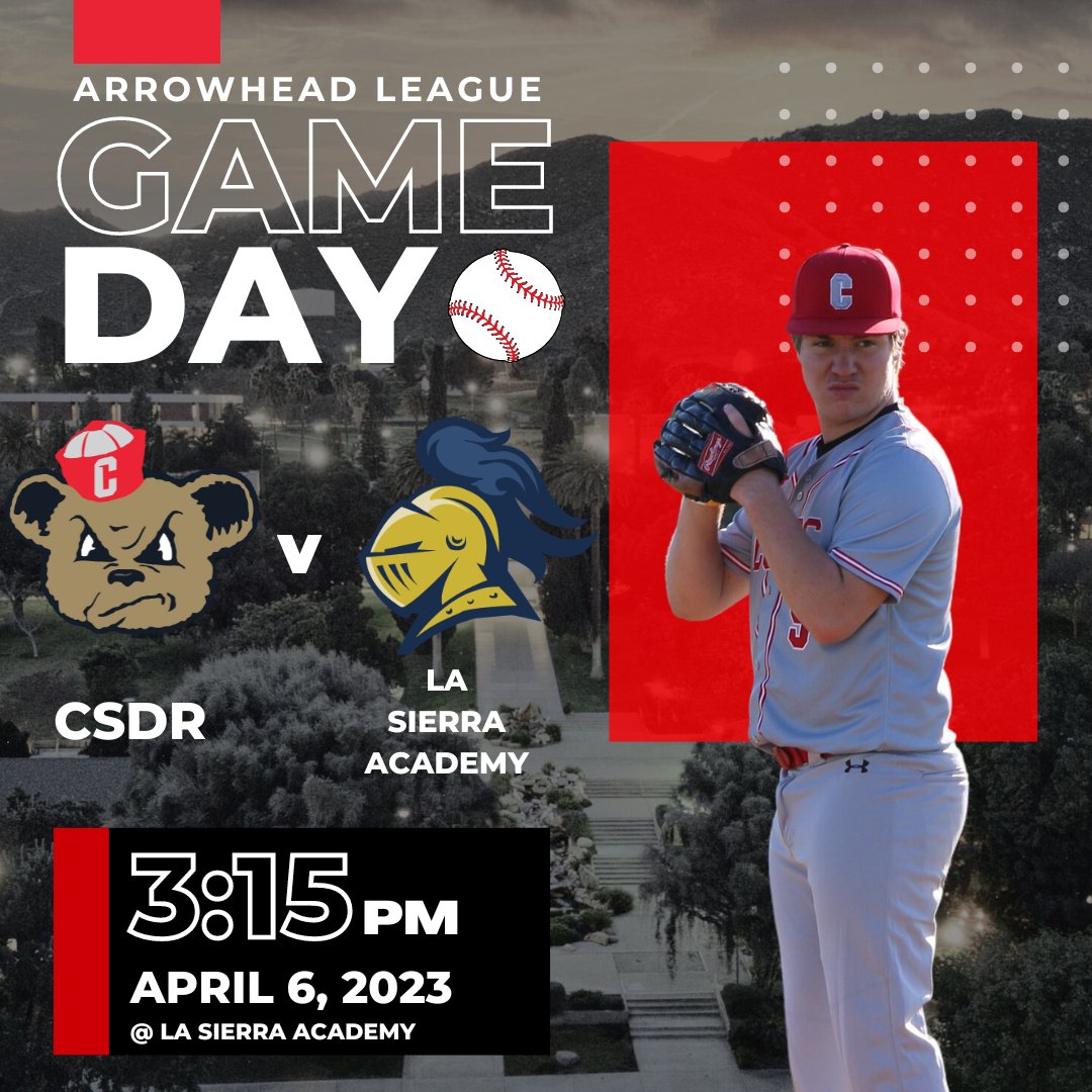 csdrathletics's tweet photo. Episode III: Red Rage Awakens
The CSDR baseball team will play against La Sierra Academy with the goal of getting their first win of the season!
βΎ CSDR Baseball at La Sierra Academy
π La Sierra Academy
β±οΈ 3:15 PM
#CSDRNation | #Baseball | #CIFSS | #ArrowheadLeague https://t.co/CfIcvPL0nv