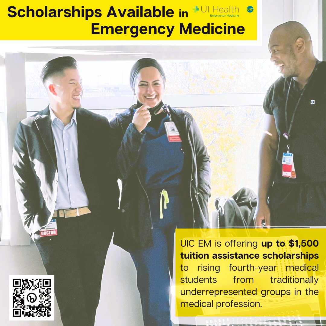 Apply for up to $1,500 in tuition assistance. Our program encourages diversity in #emergencymedicine to eliminate healthcare disparities while recognizing academic excellence and a dedication to serving vulnerable or underserved populations. #URIM #EMbound bit.ly/3zD05Rn