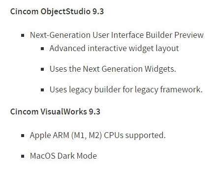 smalltalkmktg's tweet image. We are happy to announce to our valued customers and partners the current version of @cincomsmalltalk.
This release includes the releases of Cincom ObjectStudio 9.3 and Cincom VisualWorks 9.3. Changes to #ObjectStudio and #VisualWorks include:
bit.ly/3ZwasB2