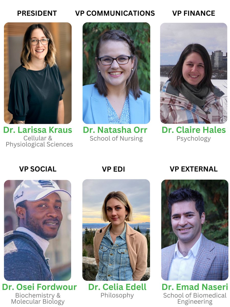 UBCPostdoc's tweet photo. We are excited to welcome the 2023/2024 @UBC PDA Elected Exec! 🤩👏 We look forward to organizing some fun events for postdocs this year! https://t.co/nsr8tbrWza