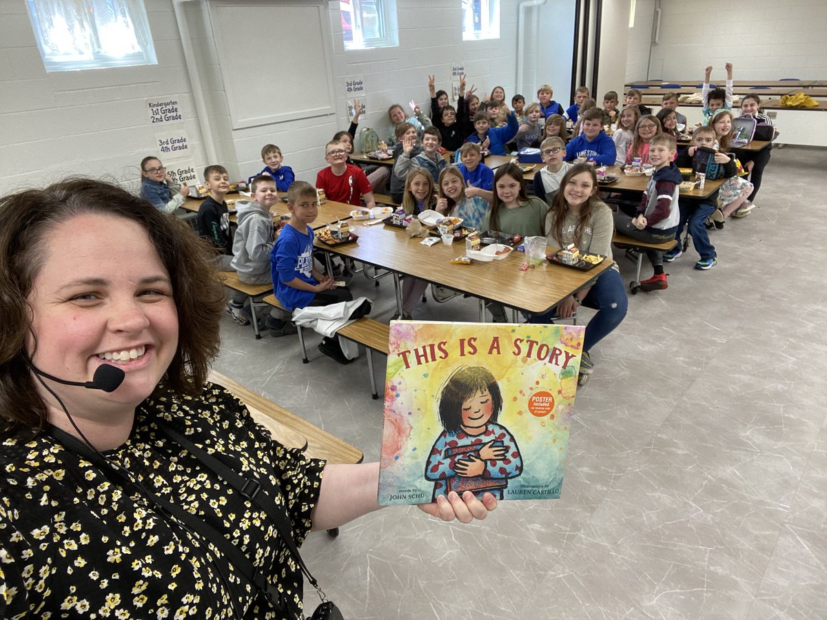 StefaniePitzer's tweet photo. Thanks @MrSchuReads for This is a Story! ๐โจ It was our lunchtime read aloud for K-4th graders today. My #LWRockets LOVED that you sent this to me and thought @studiocastilloโs illustrations were beautiful. ๐ #LWRocketsRead #Pitzer2a #momsasprincipals #PrincipalOfficeHours https://t.co/afLz50IhXr